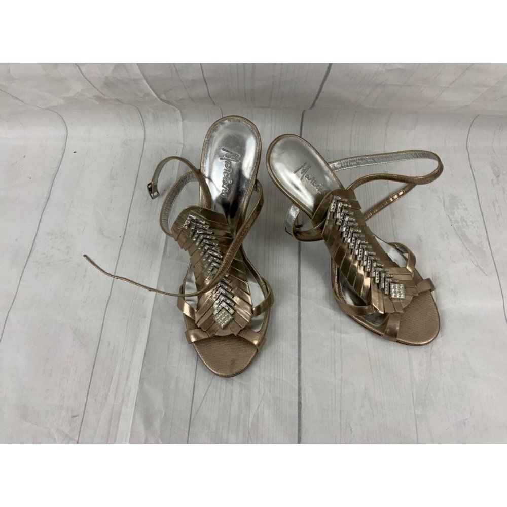 Marciano Silver Sandals. Sz 5.5 - Picture 2 of 5